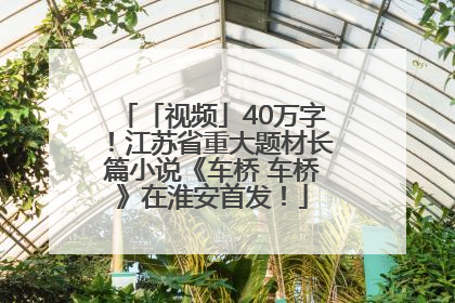 「视频」40万字！江苏省重大题材长篇小说《车桥 车桥》在淮安首发！