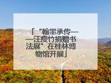 “翰墨承传——汪瘦竹捐赠书法展”在桂林博物馆开展