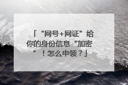 “网号+网证”给你的身份信息“加密”！怎么申领？