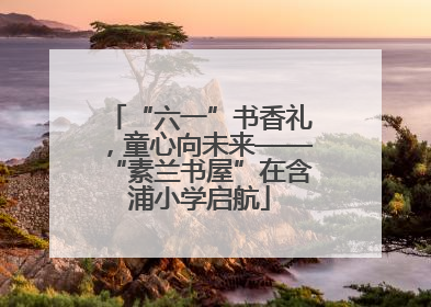 “六一”书香礼，童心向未来——“素兰书屋”在含浦小学启航