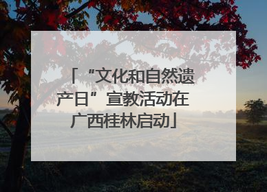 “文化和自然遗产日”宣教活动在广西桂林启动