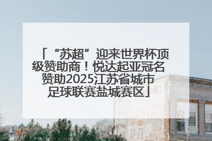 “苏超”迎来世界杯顶级赞助商！悦达起亚冠名赞助2025江苏省城市足球联赛盐城赛区