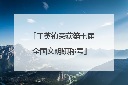 王英镇荣获第七届全国文明镇称号