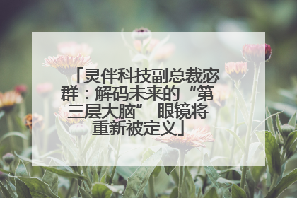 灵伴科技副总裁宓群：解码未来的“第三层大脑” 眼镜将重新被定义
