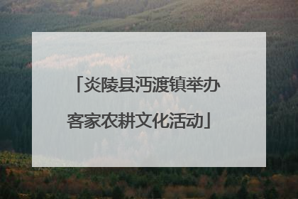 炎陵县沔渡镇举办客家农耕文化活动