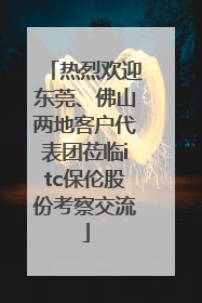 热烈欢迎东莞、佛山两地客户代表团莅临itc保伦股份考察交流
