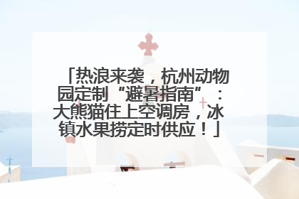 热浪来袭，杭州动物园定制“避暑指南”：大熊猫住上空调房，冰镇水果捞定时供应！
