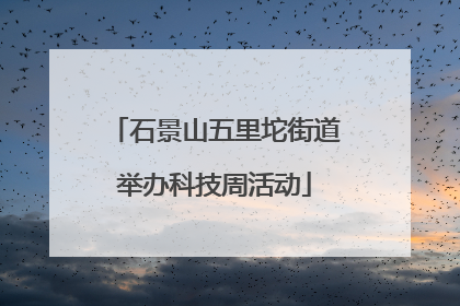 石景山五里坨街道举办科技周活动