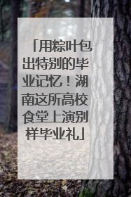 用粽叶包出特别的毕业记忆！湖南这所高校食堂上演别样毕业礼