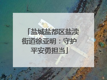 盐城盐都区盐渎街道徐亚明：守护平安勇担当