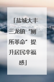 盐城大丰三龙镇“厕所革命”提升居民幸福感