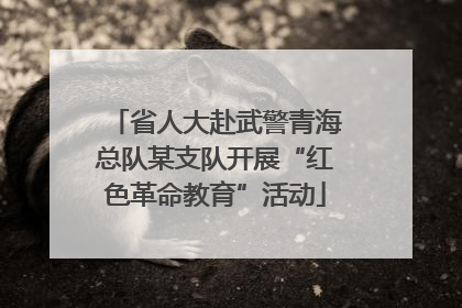 省人大赴武警青海总队某支队开展“红色革命教育”活动