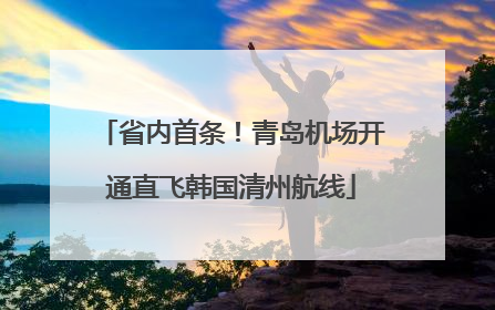 省内首条！青岛机场开通直飞韩国清州航线