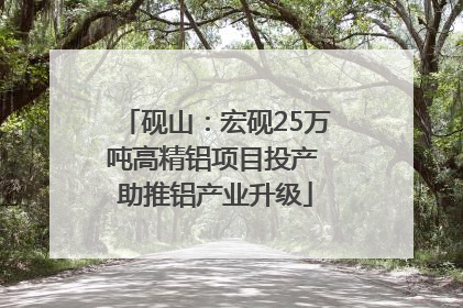 砚山：宏砚25万吨高精铝项目投产 助推铝产业升级