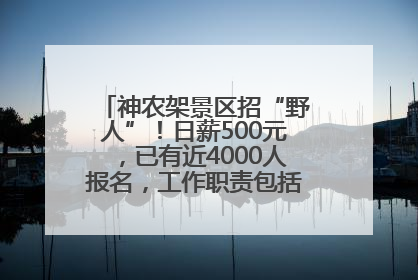 神农架景区招“野人”！日薪500元，已有近4000人报名，工作职责包括“接受游客投喂”