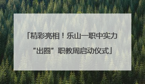 精彩亮相！乐山一职中实力“出圈”职教周启动仪式