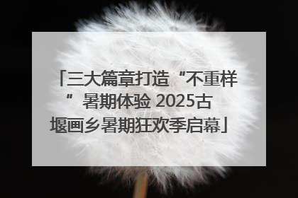 三大篇章打造“不重样”暑期体验 2025古堰画乡暑期狂欢季启幕