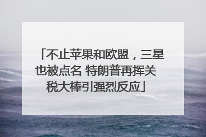 不止苹果和欧盟，三星也被点名 特朗普再挥关税大棒引强烈反应