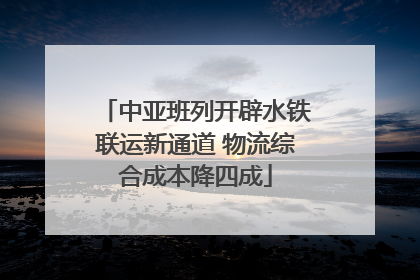 中亚班列开辟水铁联运新通道 物流综合成本降四成