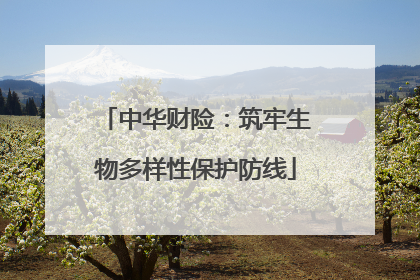 中华财险：筑牢生物多样性保护防线