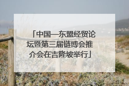 中国—东盟经贸论坛暨第三届链博会推介会在吉隆坡举行