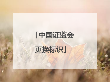 中国证监会更换标识