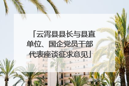 云霄县县长与县直单位、国企党员干部代表座谈征求意见