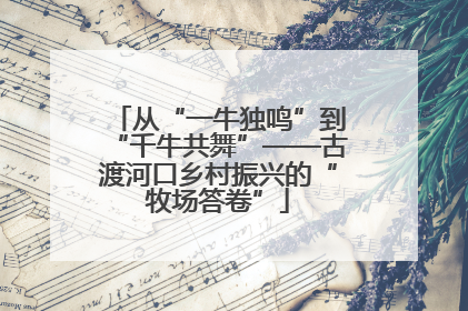 从“一牛独鸣”到“千牛共舞”——古渡河口乡村振兴的“牧场答卷”