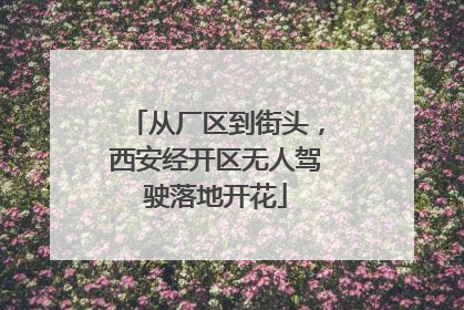 从厂区到街头，西安经开区无人驾驶落地开花