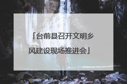 台前县召开文明乡风建设现场推进会