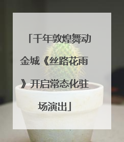 千年敦煌舞动金城《丝路花雨》开启常态化驻场演出