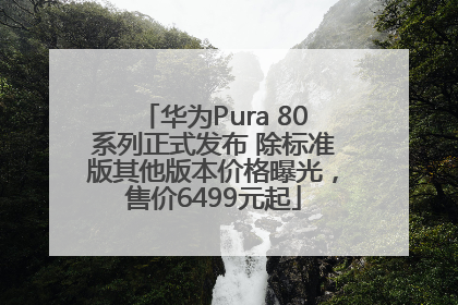 华为Pura 80系列正式发布 除标准版其他版本价格曝光，售价6499元起