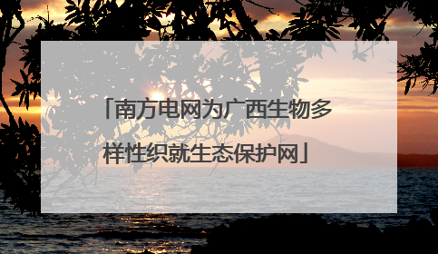 南方电网为广西生物多样性织就生态保护网