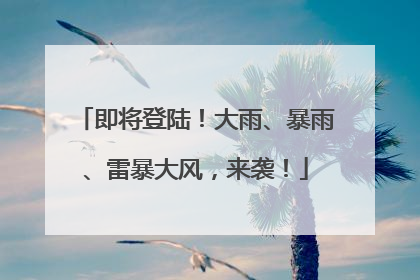 即将登陆！大雨、暴雨、雷暴大风，来袭！