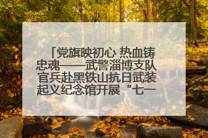党旗映初心 热血铸忠魂——武警淄博支队官兵赴黑铁山抗日武装起义纪念馆开展“七一”主题党日活动