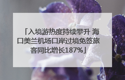 入境游热度持续攀升 海口美兰机场口岸过境免签旅客同比增长187%