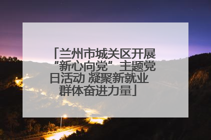 兰州市城关区开展“新心向党”主题党日活动 凝聚新就业群体奋进力量