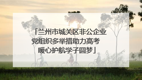 兰州市城关区非公企业党组织多举措助力高考 暖心护航学子圆梦