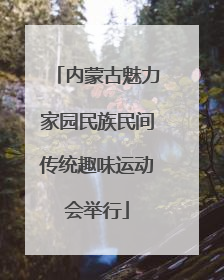 内蒙古魅力家园民族民间传统趣味运动会举行