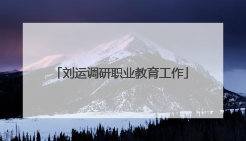 刘运调研职业教育工作