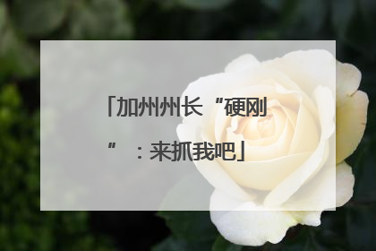 加州州长“硬刚”：来抓我吧