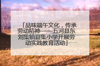品味端午文化，传承劳动精神——五河县东刘集镇夏集小学开展劳动实践教育活动