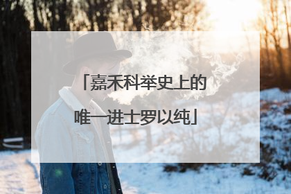 嘉禾科举史上的唯一进士罗以纯