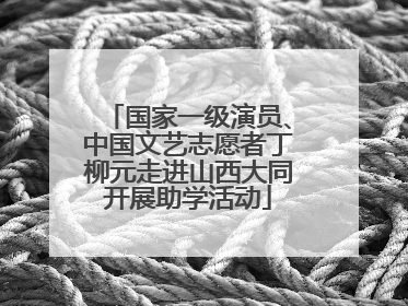 国家一级演员、中国文艺志愿者丁柳元走进山西大同开展助学活动