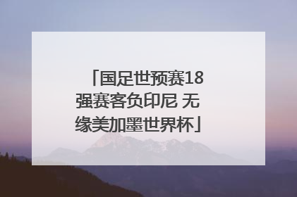 国足世预赛18强赛客负印尼 无缘美加墨世界杯