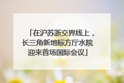 在沪苏浙交界线上，长三角新地标方厅水院迎来首场国际会议
