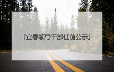 宜春领导干部任前公示