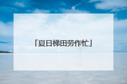 夏日梯田劳作忙