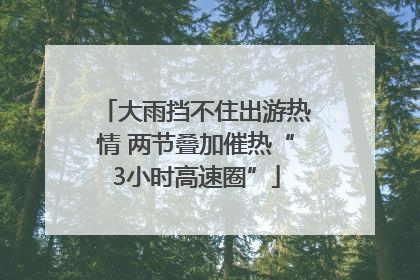 大雨挡不住出游热情 两节叠加催热“3小时高速圈”