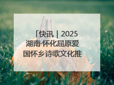 快讯｜2025湖南·怀化屈原爱国怀乡诗歌文化推广季开幕